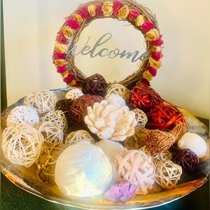 Roses Are Red Welcome Grapevine Handmade Wreath